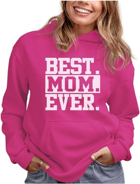 Mothers Day Mom Gifts for Wife Grandma Mommy Best Ever Sweatshirt Womens Hoodie | Amazon (US)