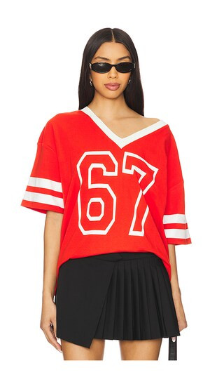 Milena Jersey Top in Red | Revolve Clothing (Global)