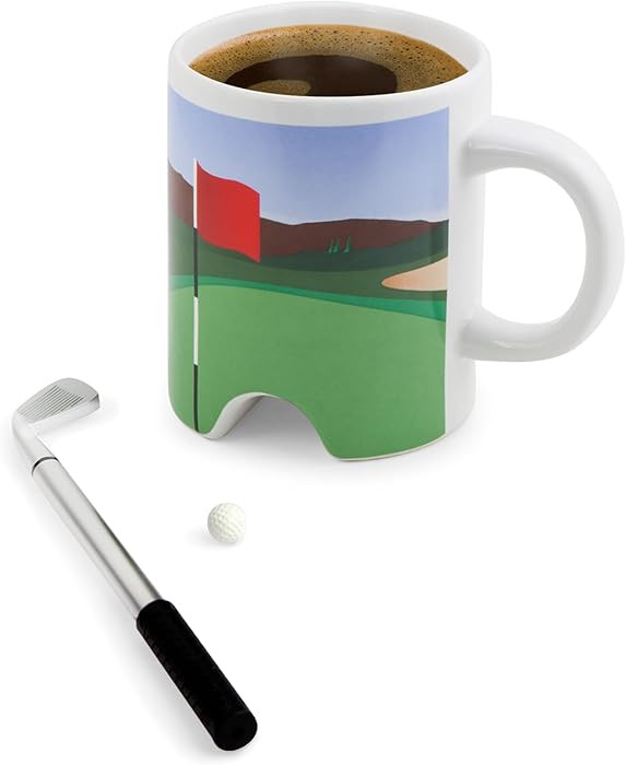 Kikkerland Putting Golf Mug – Fun Desktop Golfing Set for Home & Office – Includes Porcelain ... | Amazon (US)