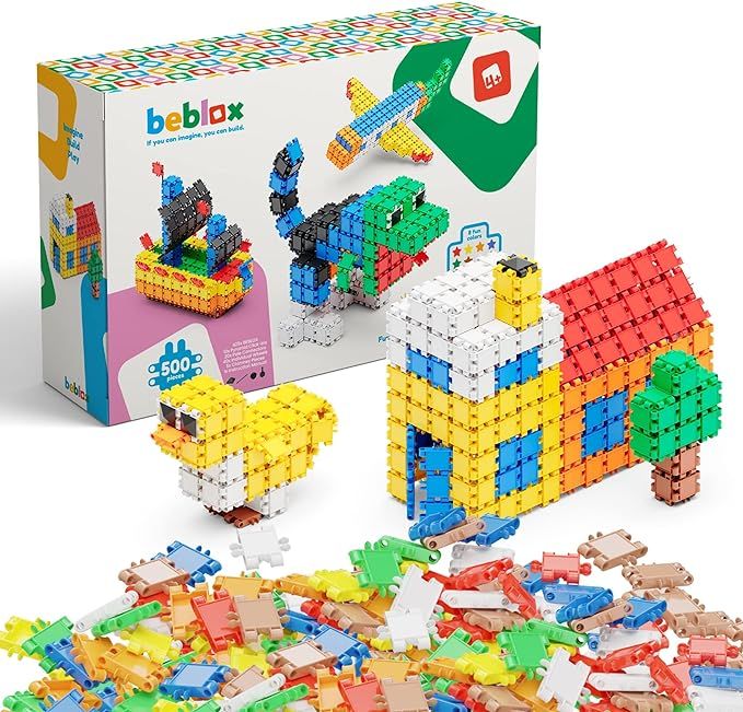 BEBLOX Building Blocks | Building Toys for Kids Ages 4-8 500-Piece Set - Learning & Educational F... | Amazon (US)