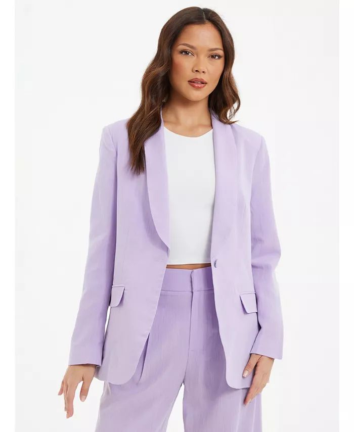 QUIZ Women's Linen Blazer - Macy's | Macy's