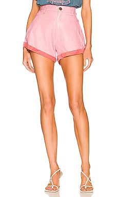 One Teaspoon Leather Streetwalker Shorts in Pink from Revolve.com | Revolve Clothing (Global)