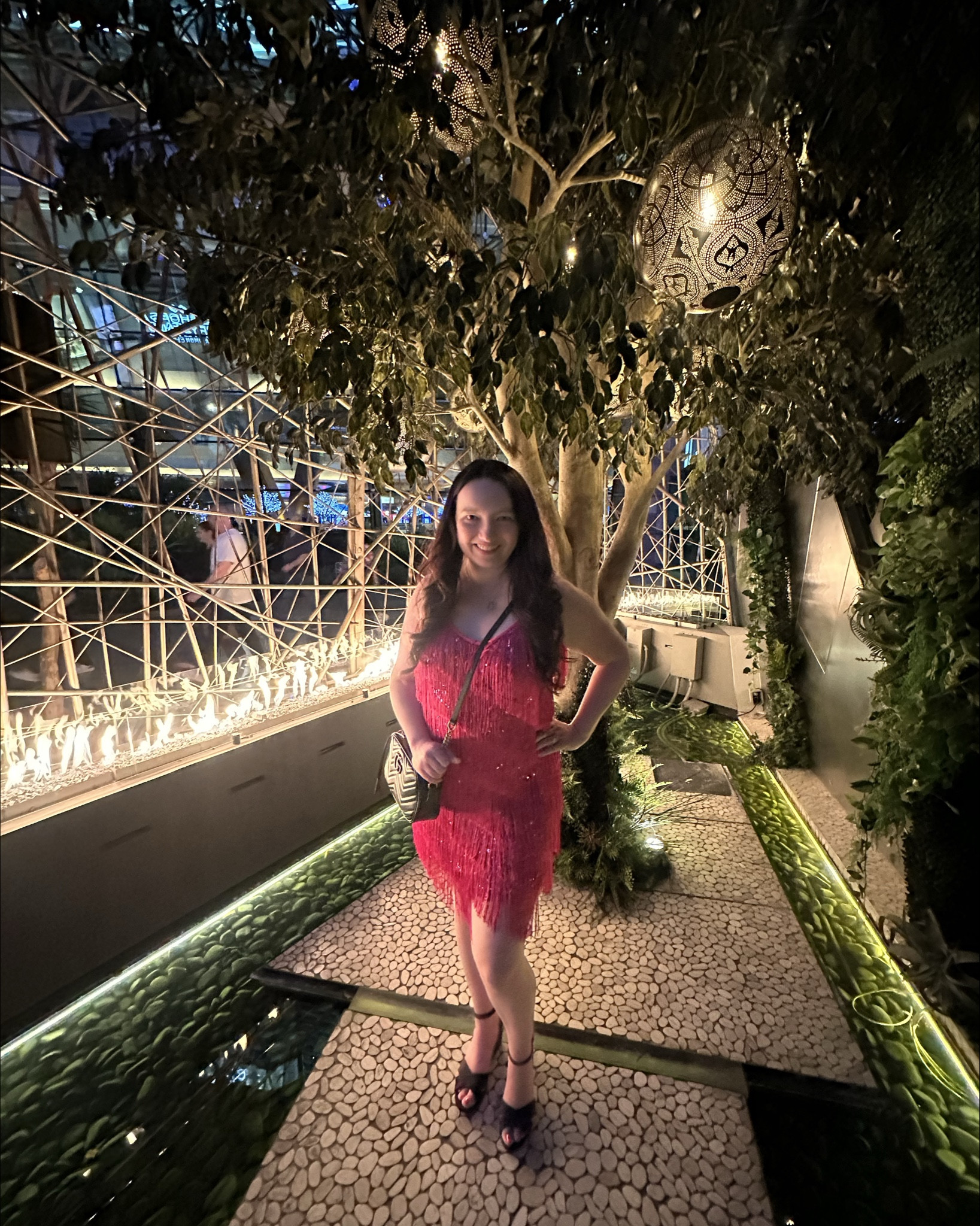 Bought this fun hot pink sequin fringe flapper dress for my birthday dinner in Vegas! Perfect for dancing!  A good length for my taller 5’7” height!  Purchased a size large. 

#LTKFestival #LTKTall #LTKMidsize