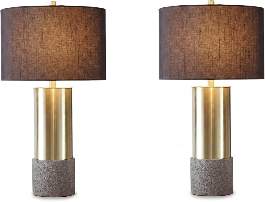 Signature Design by Ashley Jacek Contemporary Table Lamp Set of 2 | Amazon (US)