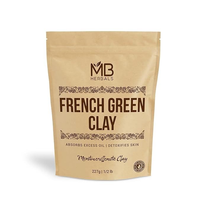 MB Herbals French Green Clay 8 oz | 0.5 lb / 227 Gram | 100% Pure Montmorillonite Clay | Absorbs ... | Amazon (US)