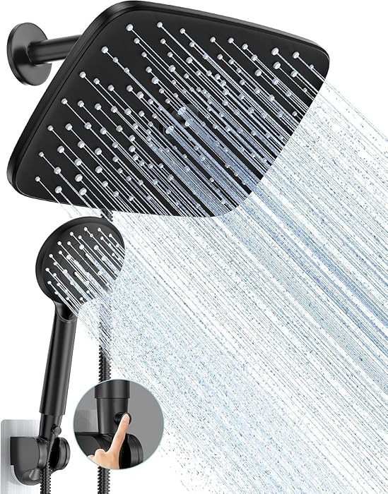 Veken 11.8 Inch Rain Shower Head with Handheld- High Pressure Dual Shower Heads with 5 Modes Hand... | Amazon (US)