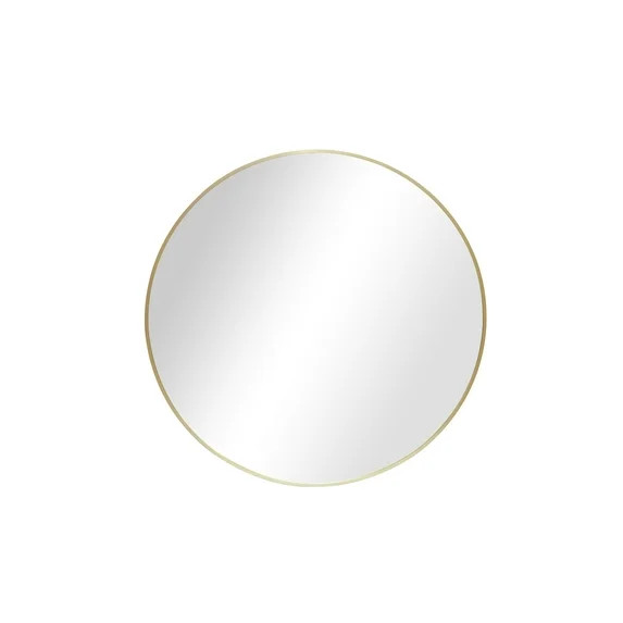 Better Homes & Gardens 28 in Gold Aluminum Round Wall Mirror | Walmart (US)