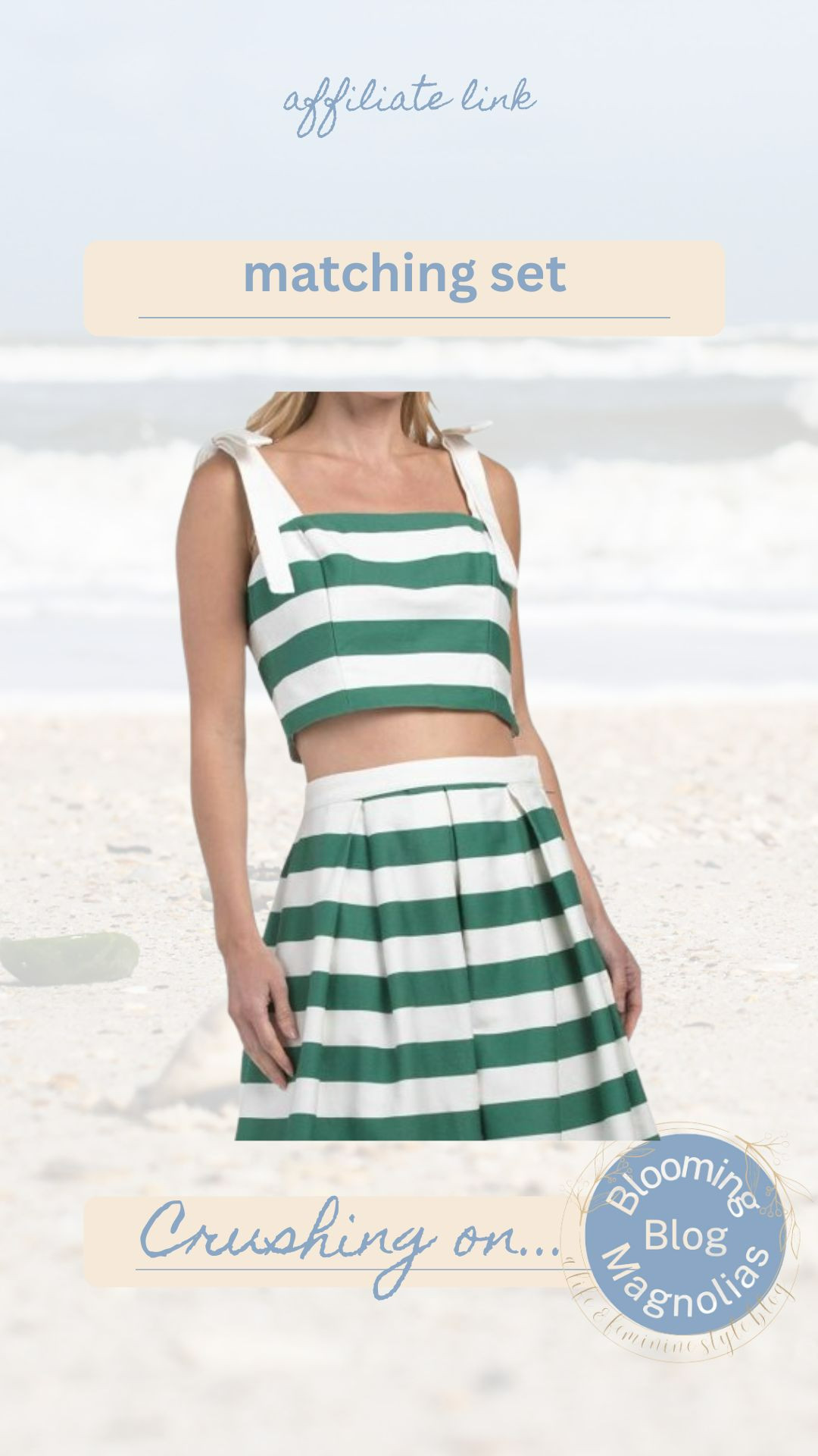 Matching striped set selling fast 

 