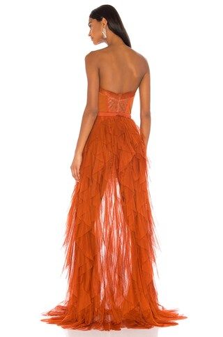 For Love & Lemons X REVOLVE Bustier Gown in Rust from Revolve.com | Revolve Clothing (Global)