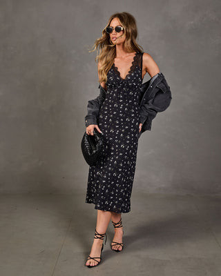 Orchard Moment Floral Lace Maxi Dress Black Floral / XS | VICI