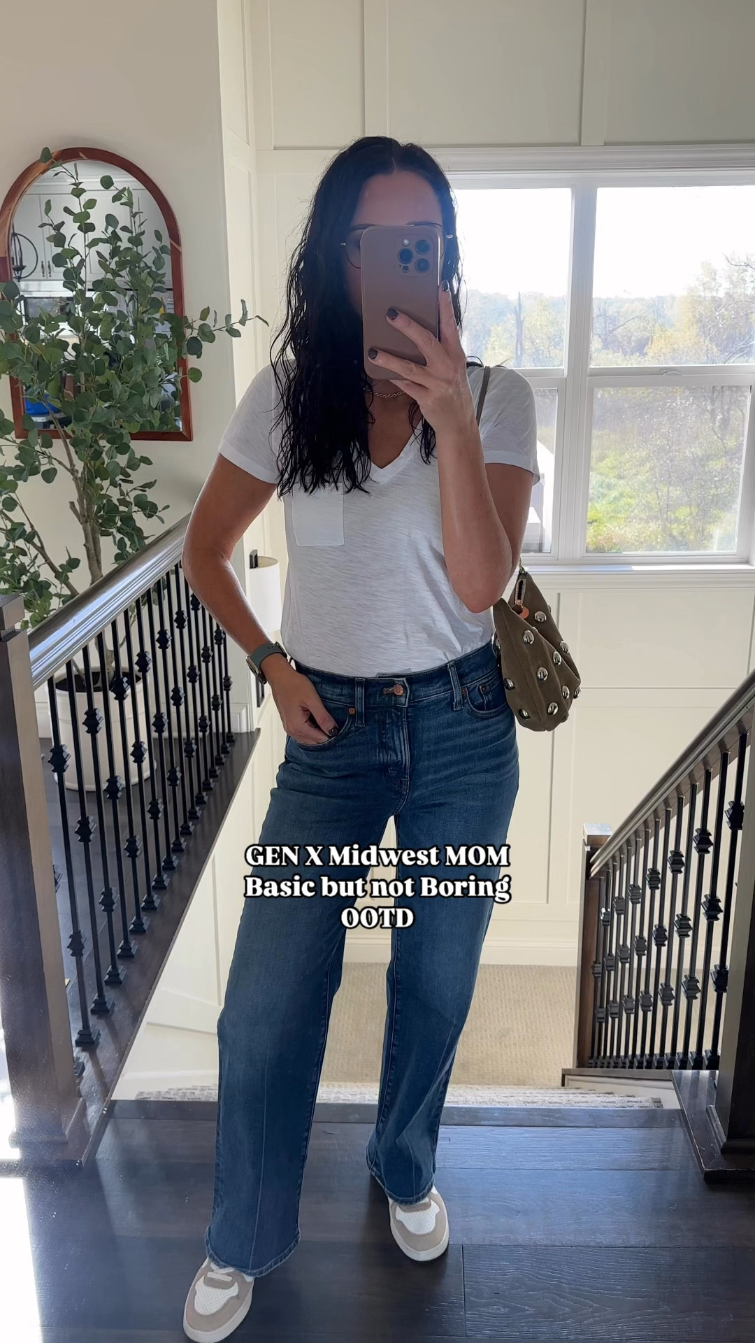 Great fitting jeans + pretty accessories make me happy. 🫶🫶
Jeans size 25. 

Madewell, Clare V, over 40 style, casual outfit idea, fall denim, wide leg denim 

#LTKStyleTip #LTKOver40 #LTKxMadewell