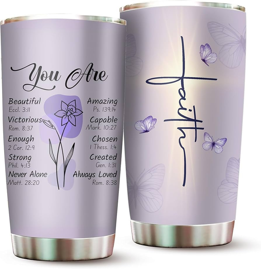 Christian Gifts for Women Faith - Christian Tumblers for Mothers Day Bible Gift - Christian Tumbl... | Amazon (US)