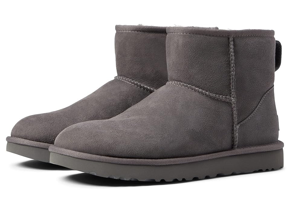 UGG Classic Mini II Women's Boots Grey : 5 B - Medium, Sheepskin/Suede | Zappos