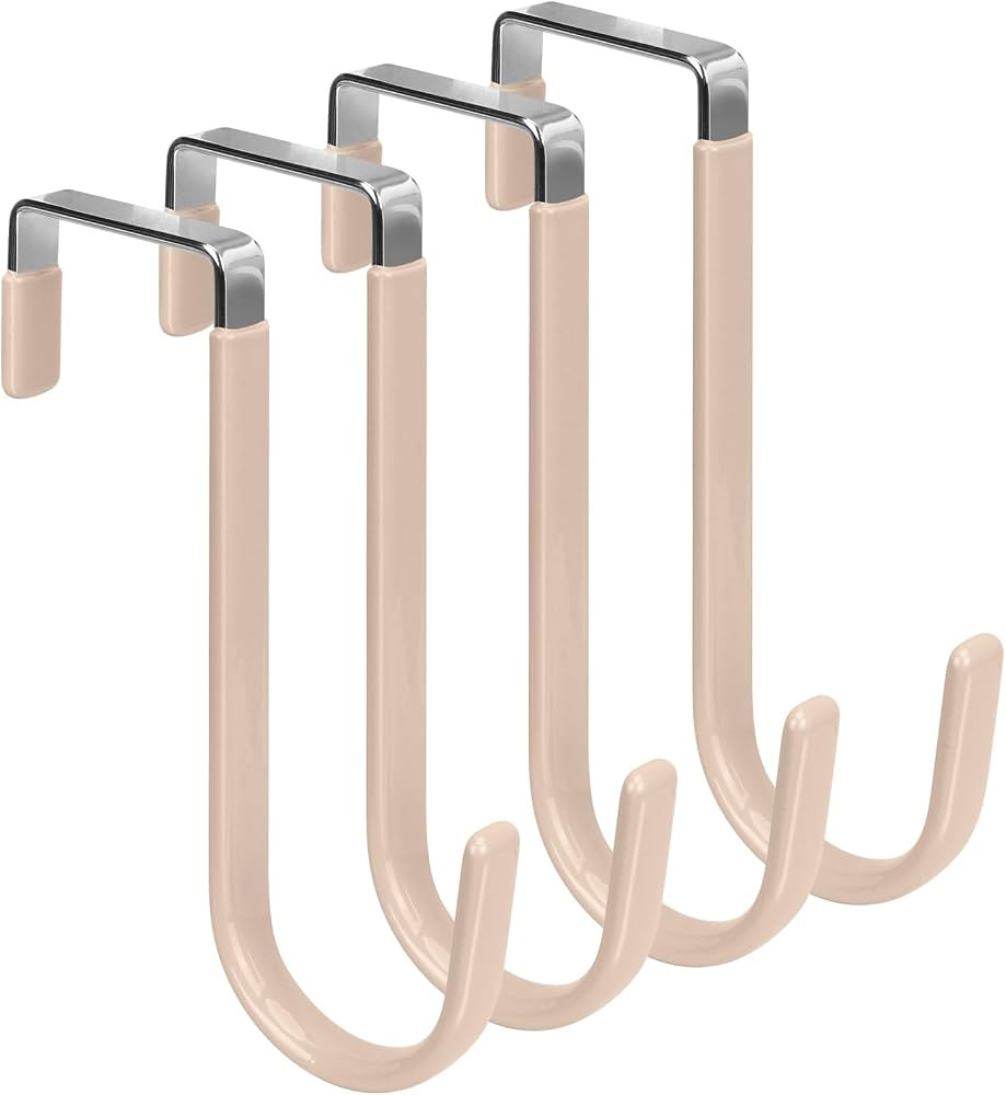 FYY Over The Door Hooks, 4 Pack Door Hangers Hooks with Rubber Prevent Scratches Heavy Duty Organ... | Amazon (US)
