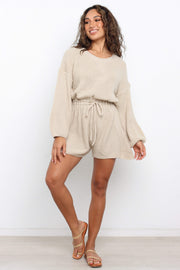 Saige Romper - Beige | Petal & Pup (US)