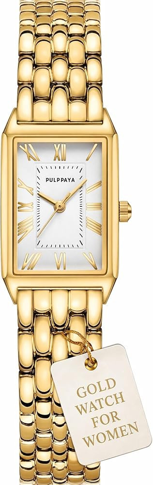 Gold Watch for Women, Small Dainty Vintage Luxury Watches, Reloj para Mujer, Waterproof Rectangle... | Amazon (US)