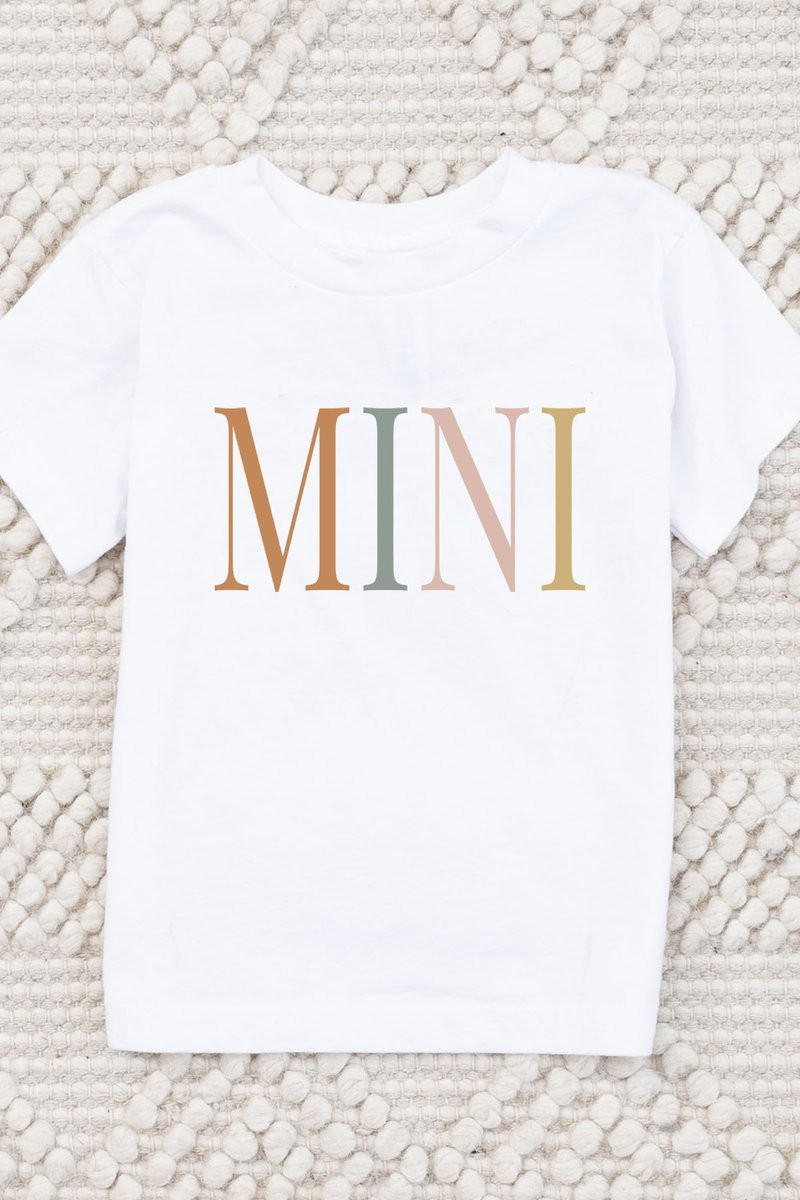 Mini Vintage Multi White Graphic Toddler Tee | The Pink Lily Boutique