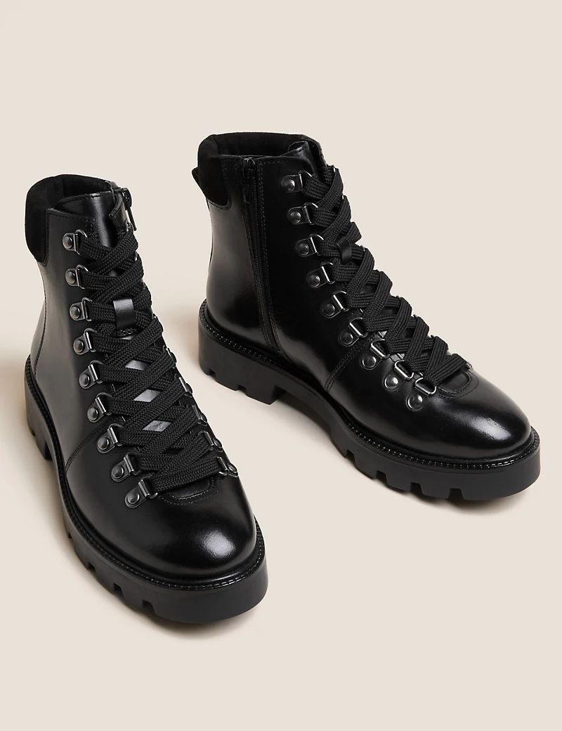 Leather Hiker Lace Up Ankle Boots | Marks & Spencer (UK)
