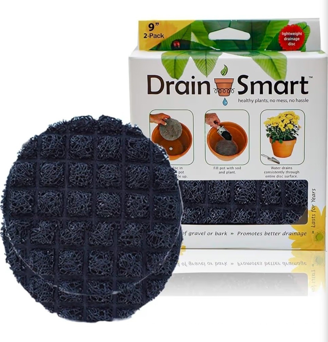 Drainage discs go on the inside of the bottom of your planter. They prevent potting mix from washing out but allow water to drain

#LTKSeasonal