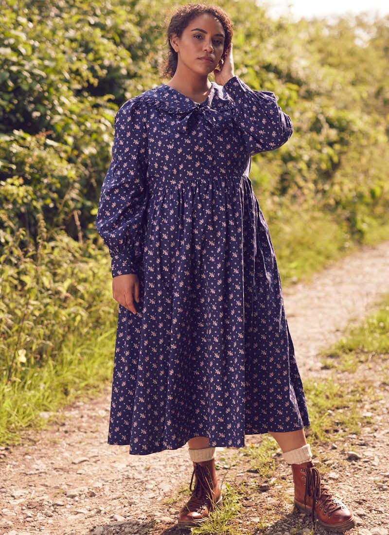 Laura Ashley X Joanie - Dyllis Lington Ditsy Floral Print Midi Dress | Joanie