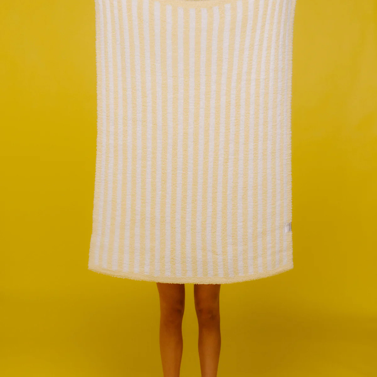 Yellow Stripe Kid Blanket 30x40 | Soft Kids Travel Blanket | Staykation