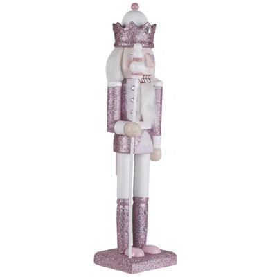 Jeweled And Glittered Nutcracker King Christmas Figure - 15" - Pink And White | Wayfair North America