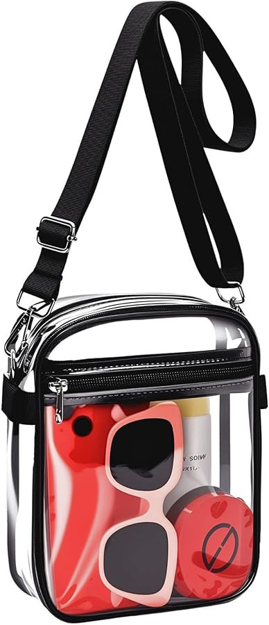 MAY TREE Clear Bag for Stadium Events Clear Purse for Work Concert Sport Events | Amazon (US)
