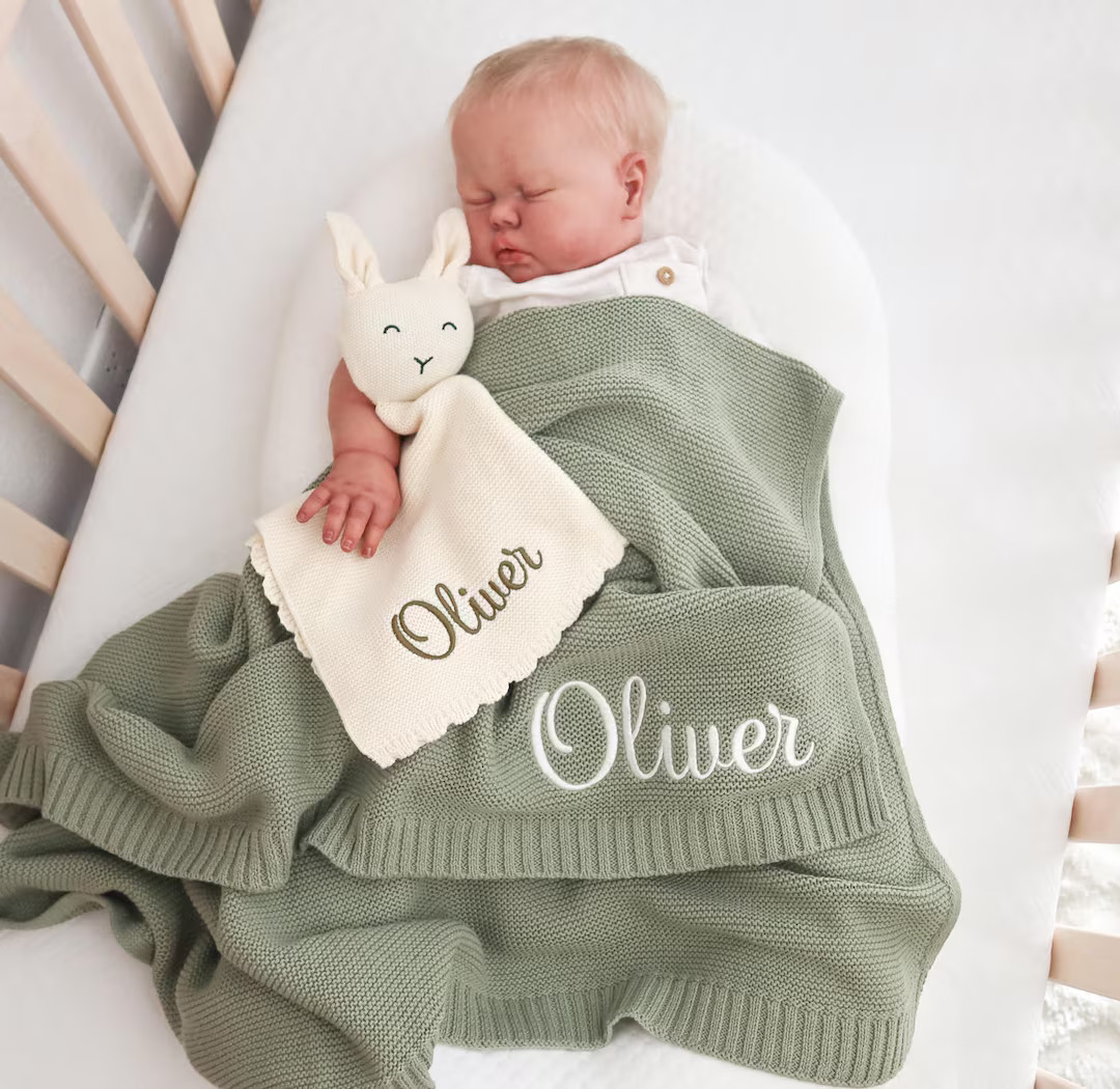 Custom Gift Set 2 Pcs for Baby, Custom Blanket/toy, Baby Gift Blanket, Birthday Gift, Baby Girl G... | Etsy (US)