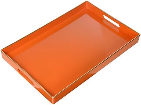 A&B 42542-AB 16x10 Plastic Decorative Tray,Orange | Amazon (US)