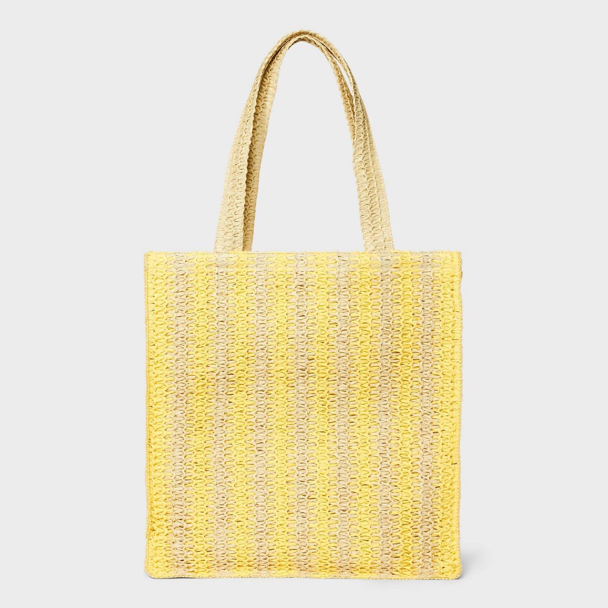 Striped Straw Crochet Tote Handbag - Universal Thread™ Yellow | Target
