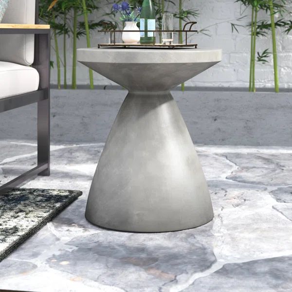 Alcide Stone/Concrete Side Table | Wayfair North America