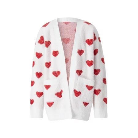 Coduop Mother and Daughter Sweater Cardigan Family Matching Long Sleeve Heart Sweater Outwear | Walmart (US)