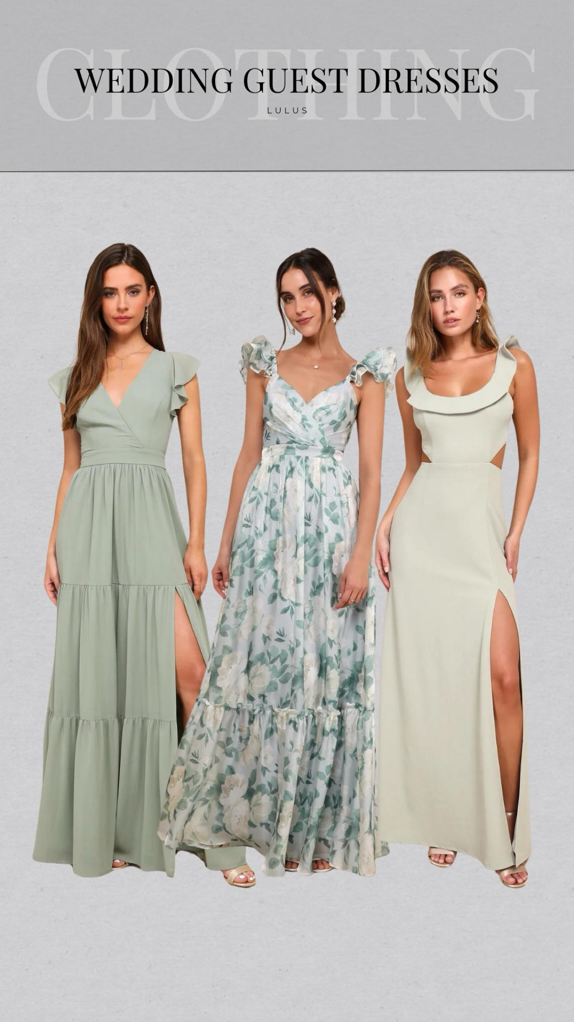 wedding guest dresses. I am loving this sage green and ruffles

#LTKwedding #LTKSeasonal #LTKSpringSale