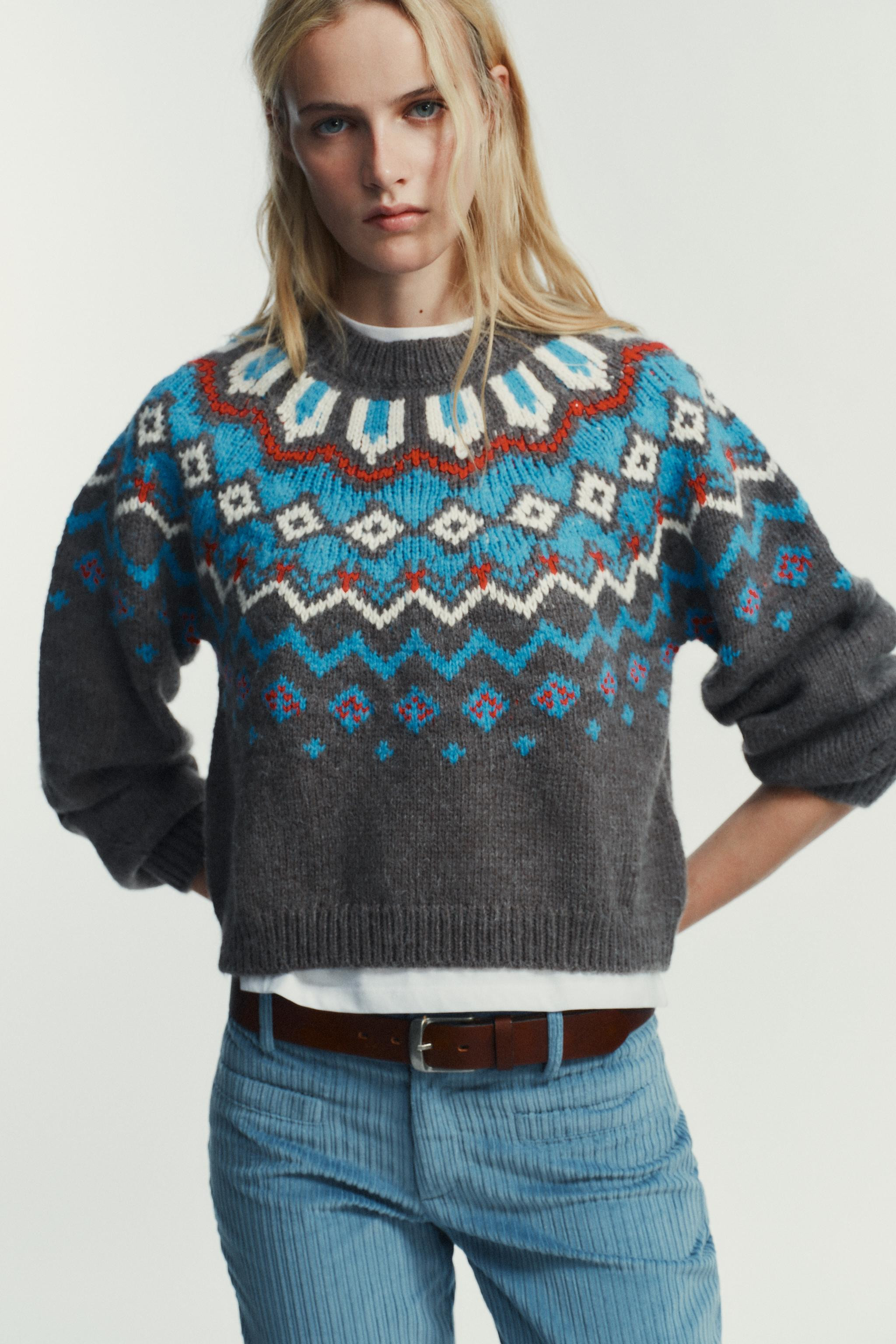 JACQUARD KNIT JUMPER | Zara US