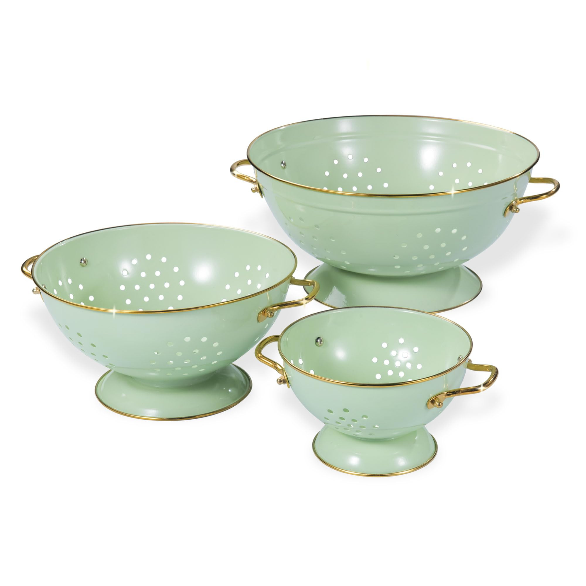 Metal Colander Set of 3, Strainer Basket with Handles perfect for Spaghetti, Pasta, Berry, Vegeta... | Amazon (US)