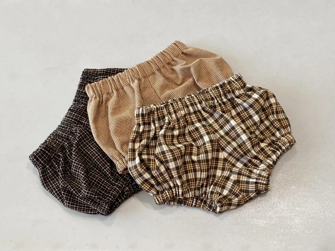 Plaid Baby Bloomers: Brown, Gray, Pumpkin, Handmade Diaper Covers, Bummies, Shorties (Nb-18m) | Etsy (US)