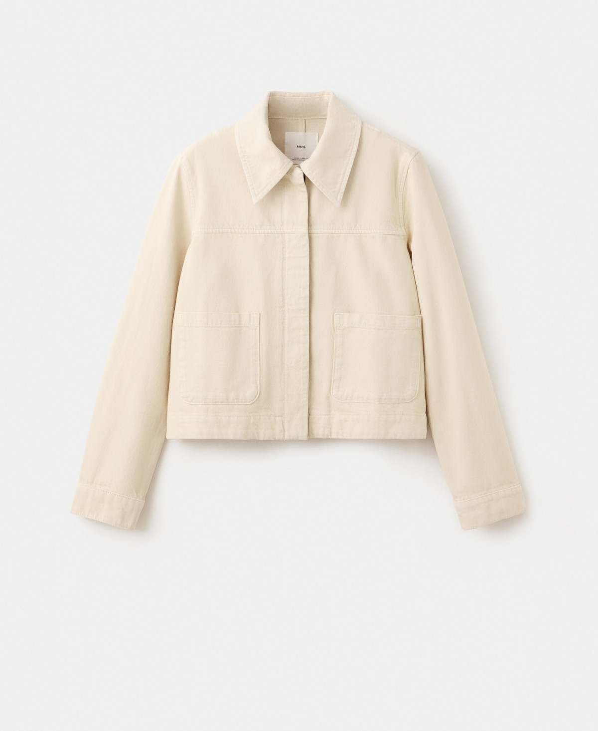 Mango Women's Pockets Denim Jacket - Vanilla | Macy's