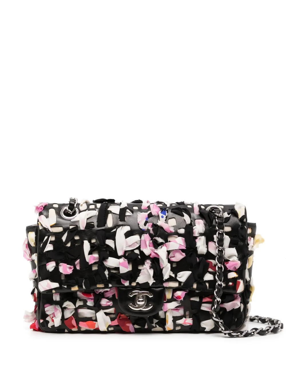 CHANEL Pre-Owned silk ribbon classic bag - Black | Farfetch Global