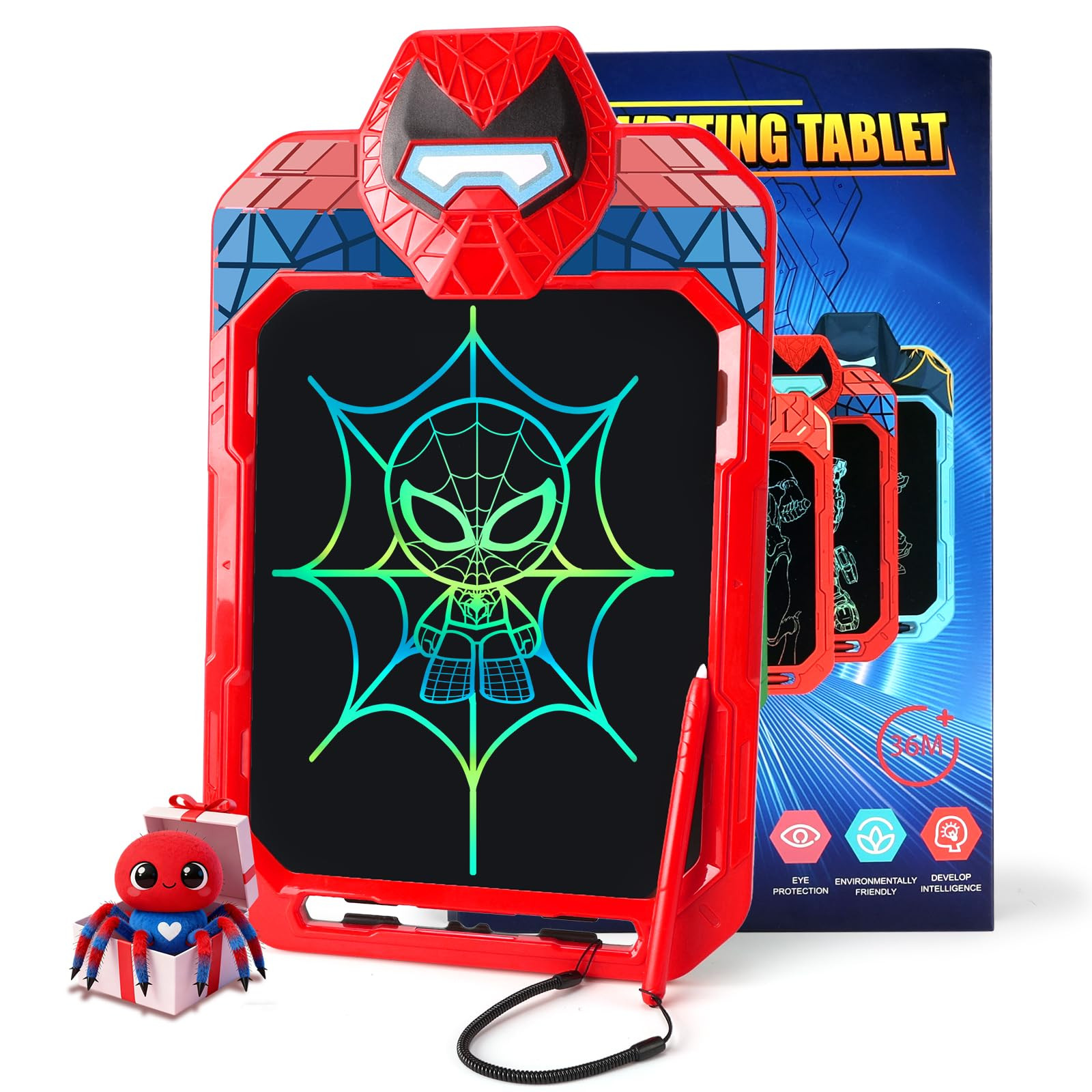 LCD Writing Tablet for Kids 10 Inch Spider Hero Drawing Board for Boys 3 4 5 6 7 Drawing Pad with... | Amazon (US)