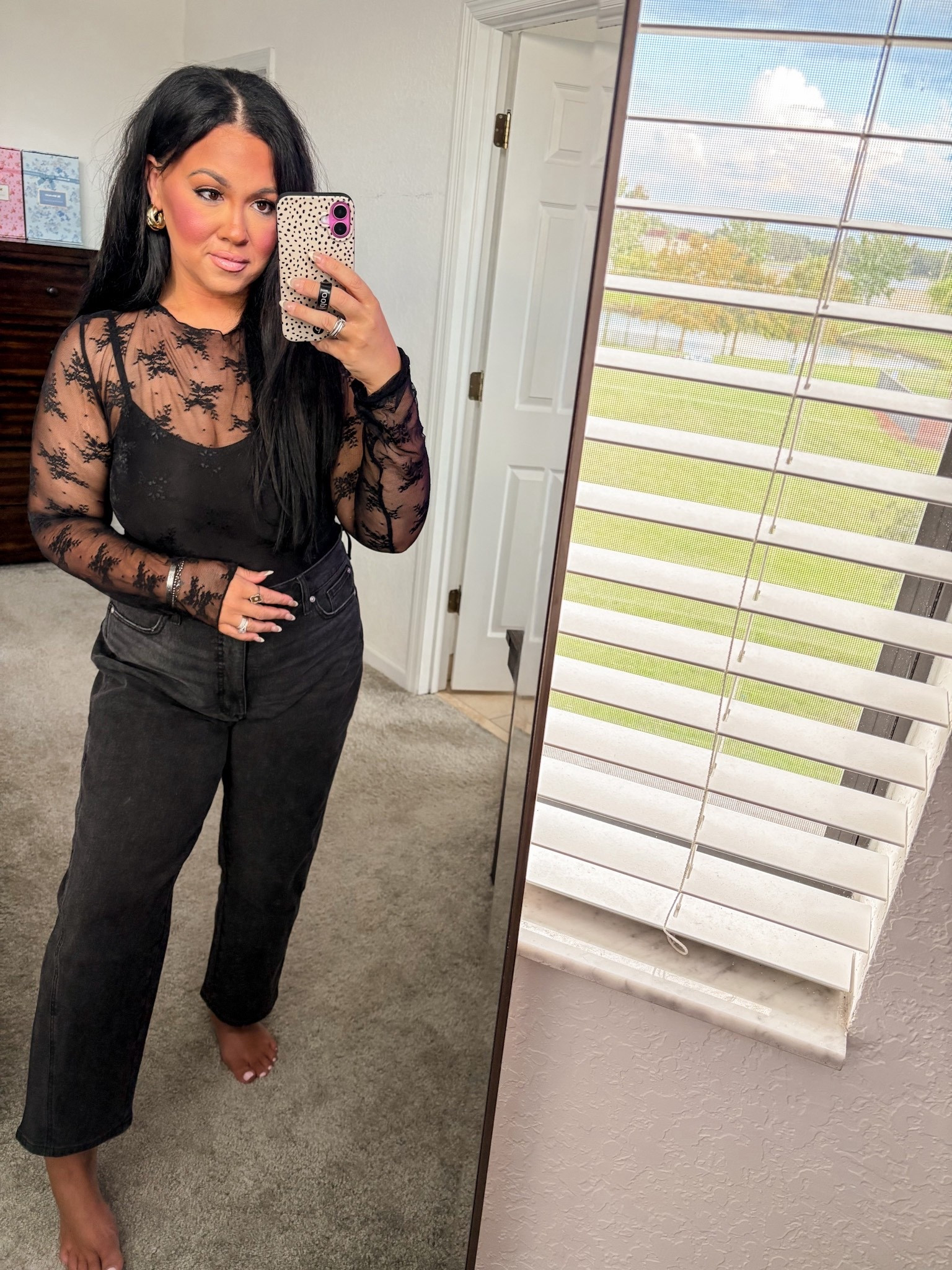 Obsessed with this outfit for fall! Super cute for a casual date night or girls night out! Super affordable and these barrel jeans are 10/10

#LTKStyleTip #LTKSaleAlert #LTKMidsize