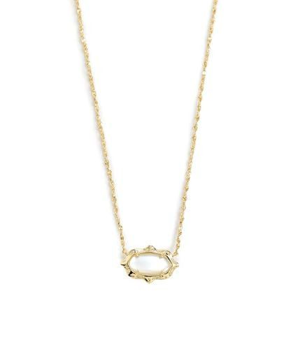 Kendra Scott Womens Elisa Scallop Frame Short Pendant Necklace Gold Natural Mother-of-Pearl One Size One Size | Amazon (US)