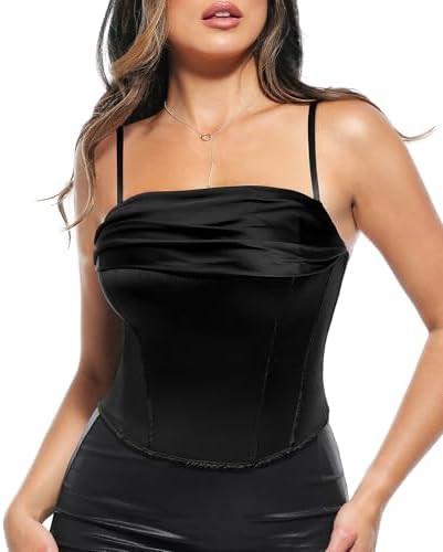 Popilush Corset Tops for Women Shapewear Tummy Control Camisole | Amazon (US)