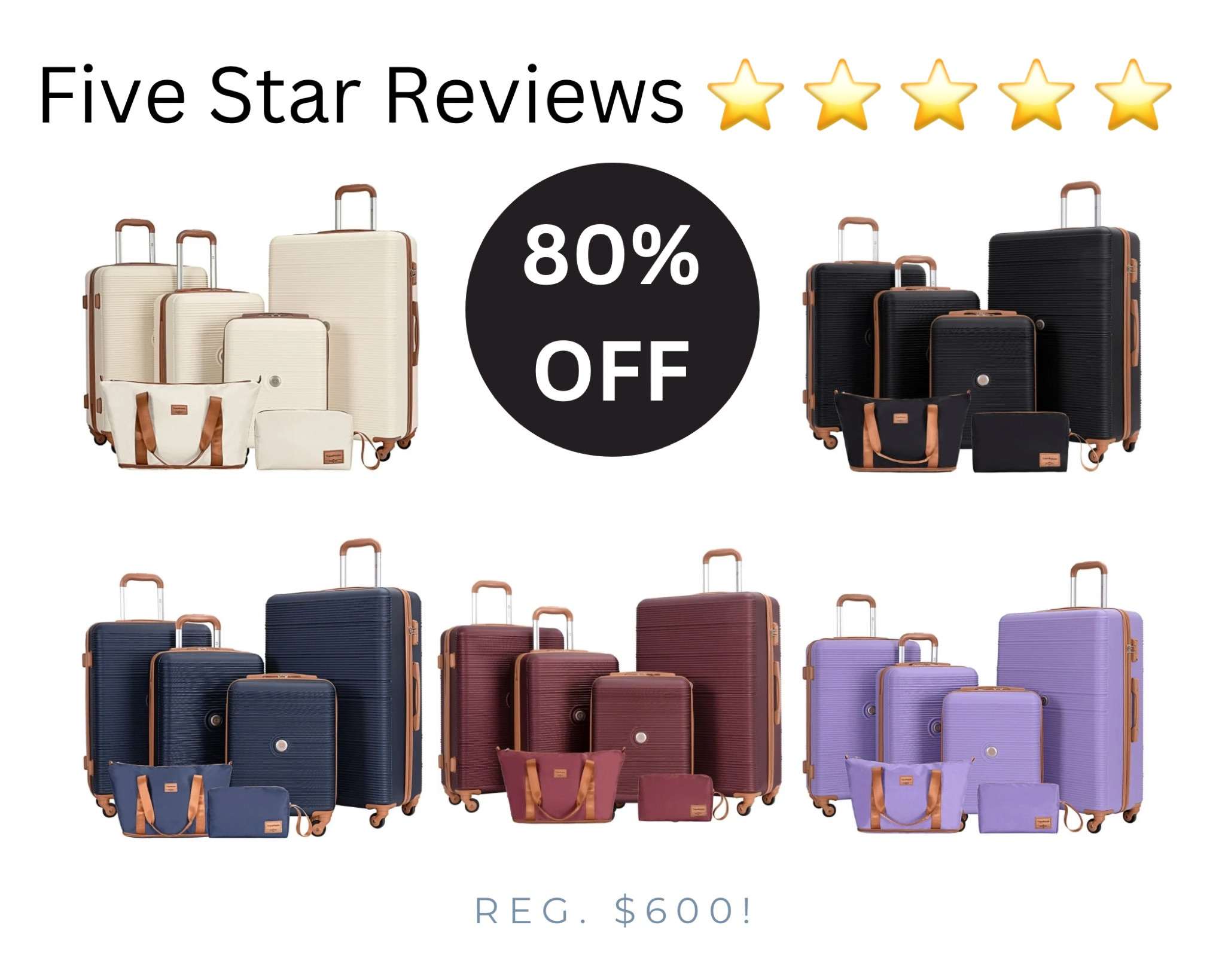⚡️ Limited time only: Get over 80% off this highly-rated 6-piece hard side luggage set! Perfect for your next adventure, but hurry—this offer is flying away fast! 🕒✈️ #TravelSmart #LuggageSale #ShopNow

#LTKTravel #LTKFindsUnder100 #LTKSaleAlert