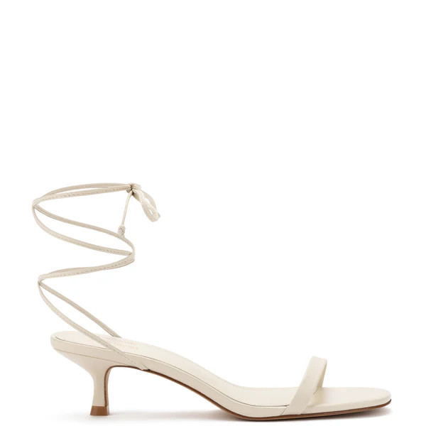 Larroudé x Favorite Daughter Sandal In Ivory Leather | Larroude