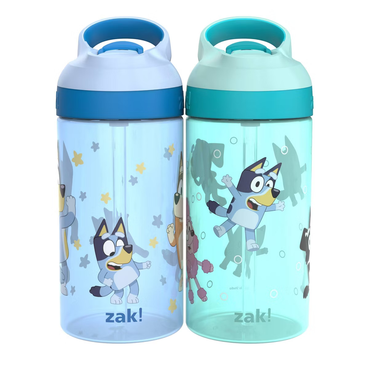 Zak Designs 2pk 16oz Bluey Atlantic Water Bottle Set Blue | Target