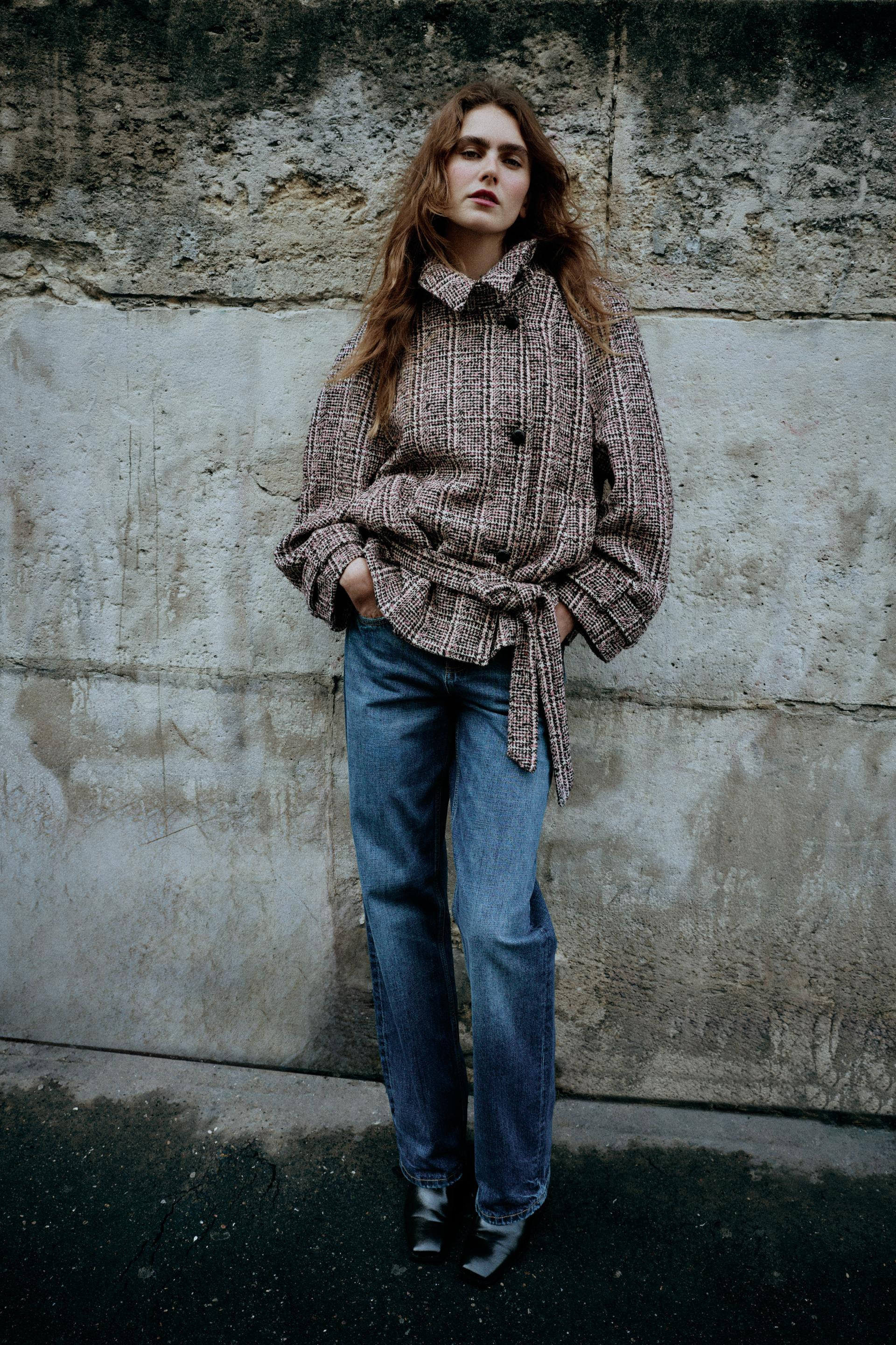 STRUCTURED JACKET WITH BELT | Zara US