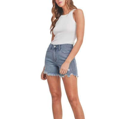 Women's Distressed Denim Short - JBD. S | Target