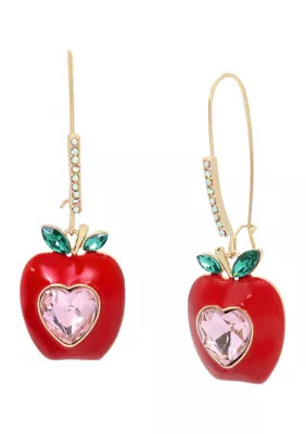 Betsey Johnson Apple Dangle Earrings | Belk