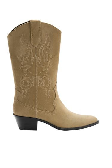 Cowboy boots with topstitching | PULL and BEAR UK