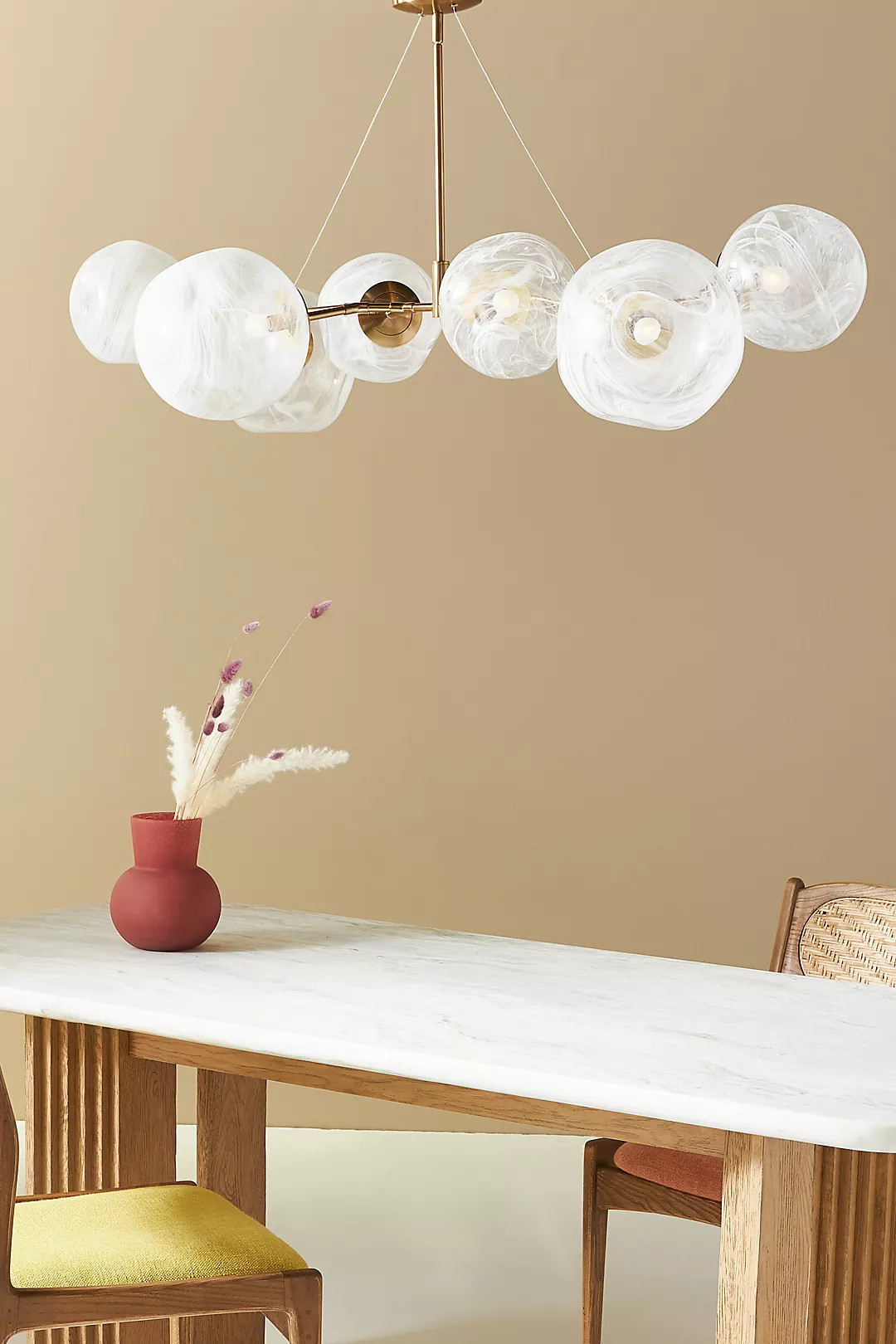Cloud Organic Glass Globe Chandelier | Anthropologie (US)